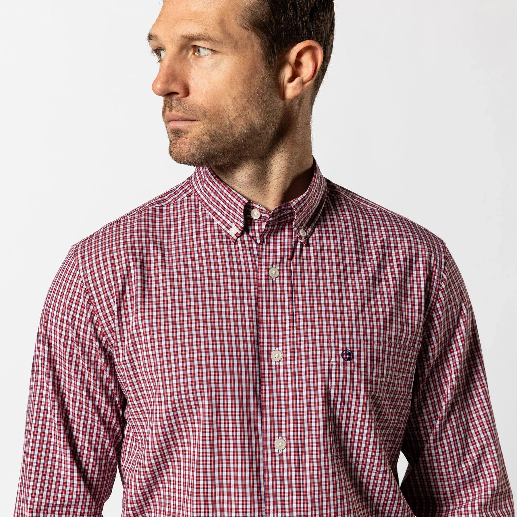 Duck Head Sport Shirts 688 / S Performance Poplin Sport Shirt - Coker Plaid