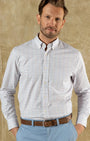 Duck Head Sport Shirts Ashland Plaid Cotton Twill Sport Shirt in Pale Pink