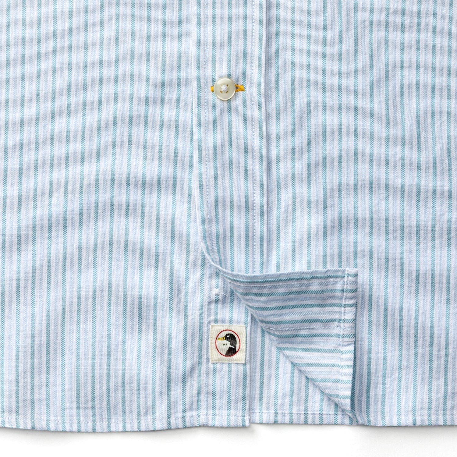 Duck Head Sport Shirts Collins Stripe Cotton Oxford Sport Shirt in Lake Blue
