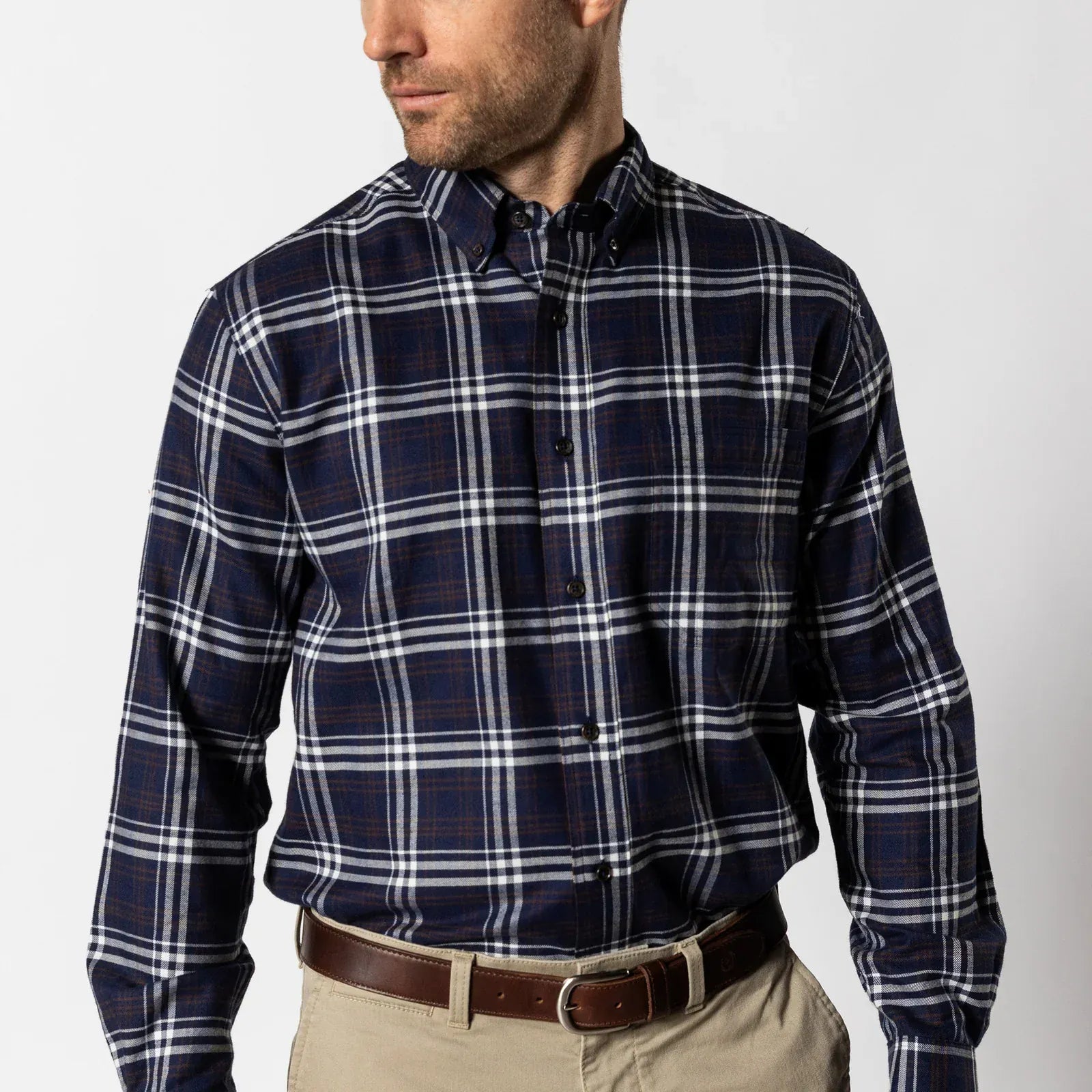 Duck Head Sport Shirts Cotton Flannel Sport Shirt in Asher Plaid
