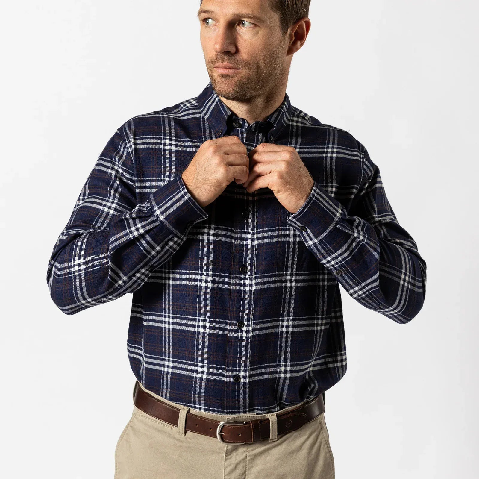 Duck Head Sport Shirts Cotton Flannel Sport Shirt in Asher Plaid