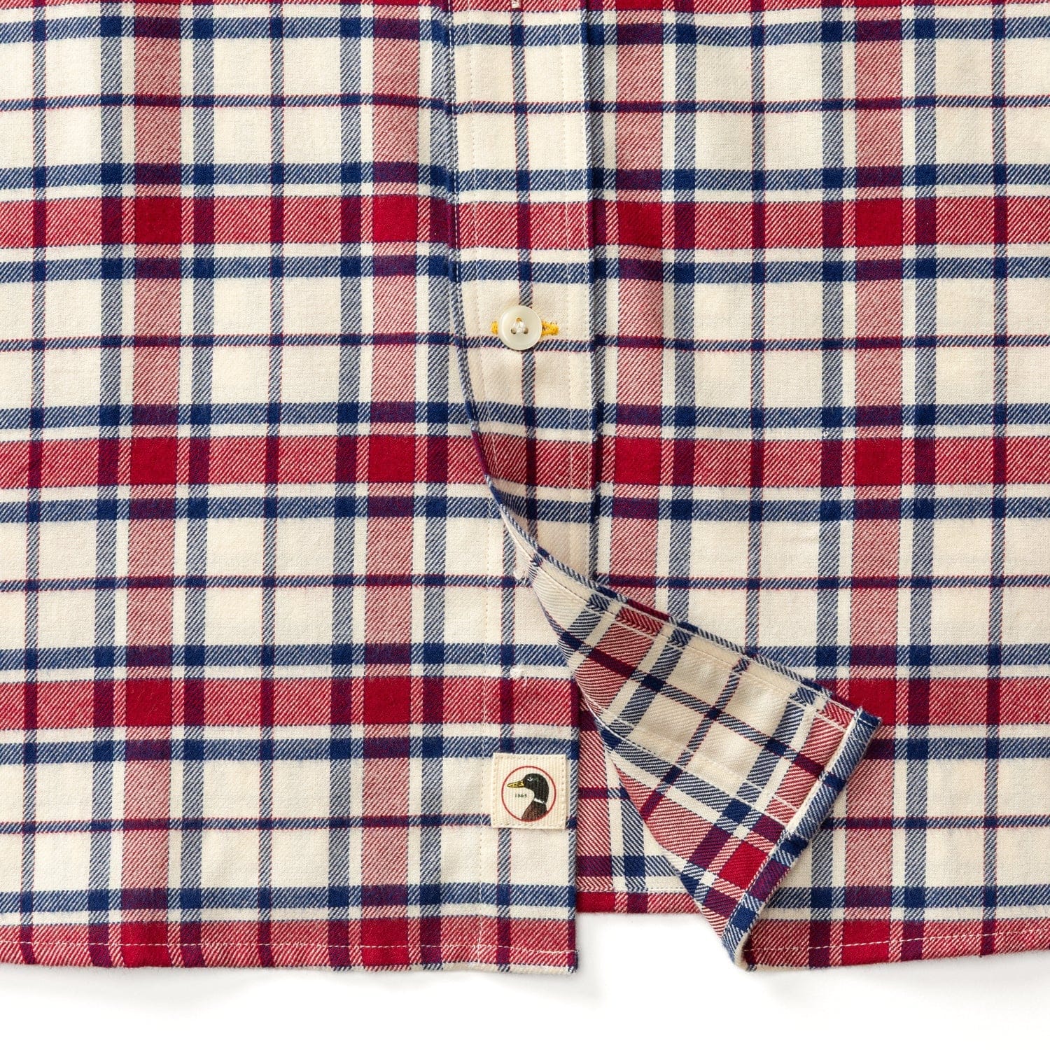 Duck Head Sport Shirts Cotton Flannel Sport Shirt in Bradner Plaid