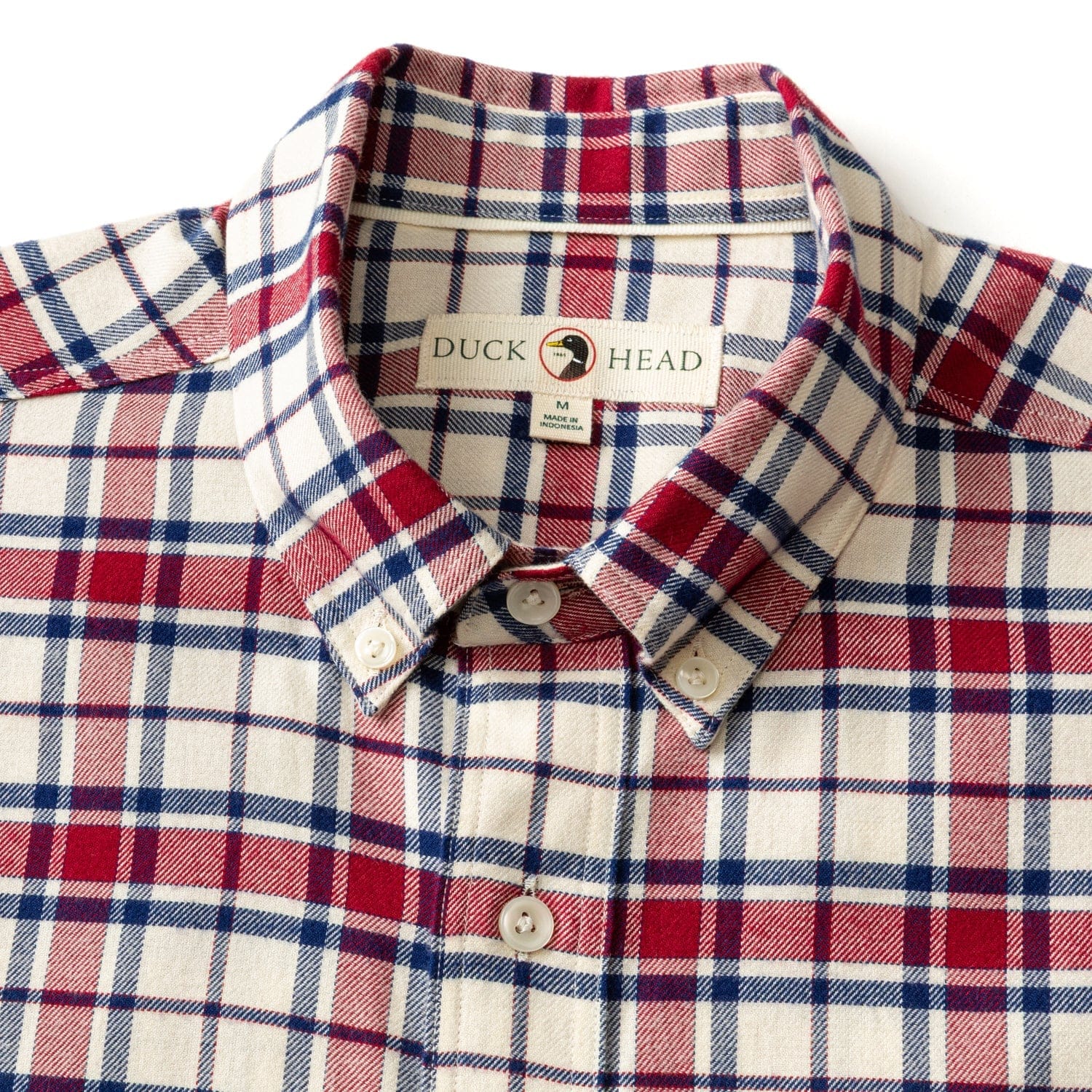 Duck Head Sport Shirts Cotton Flannel Sport Shirt in Bradner Plaid