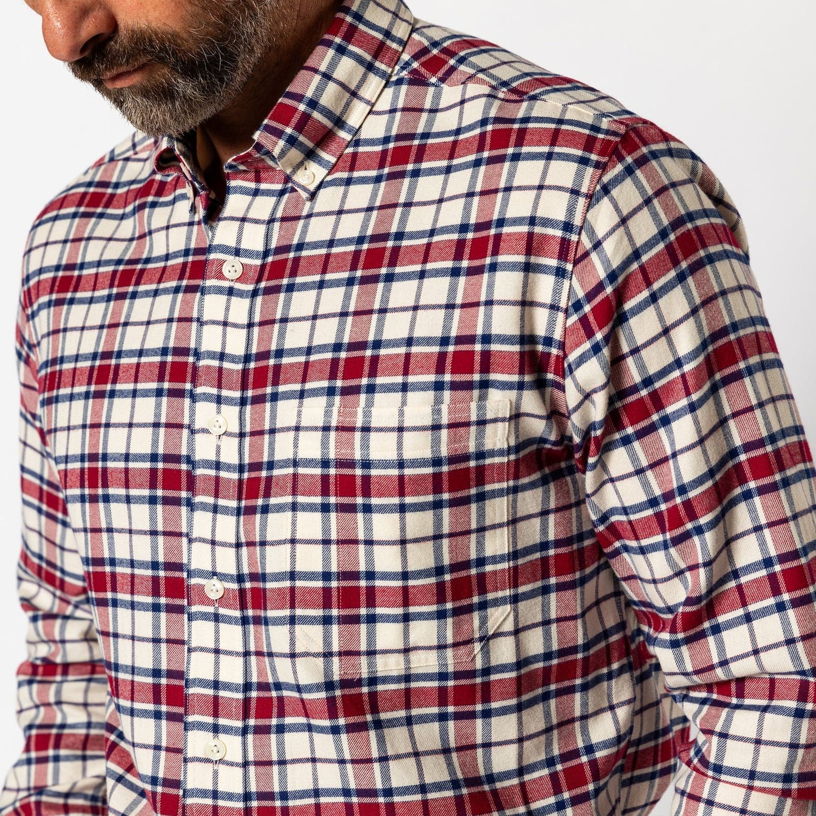 Duck Head Sport Shirts Cotton Flannel Sport Shirt in Bradner Plaid