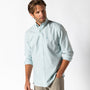 Duck Head Sport Shirts Cotton Oxford Sport Shirt - Collins Stripe in Marine Blue