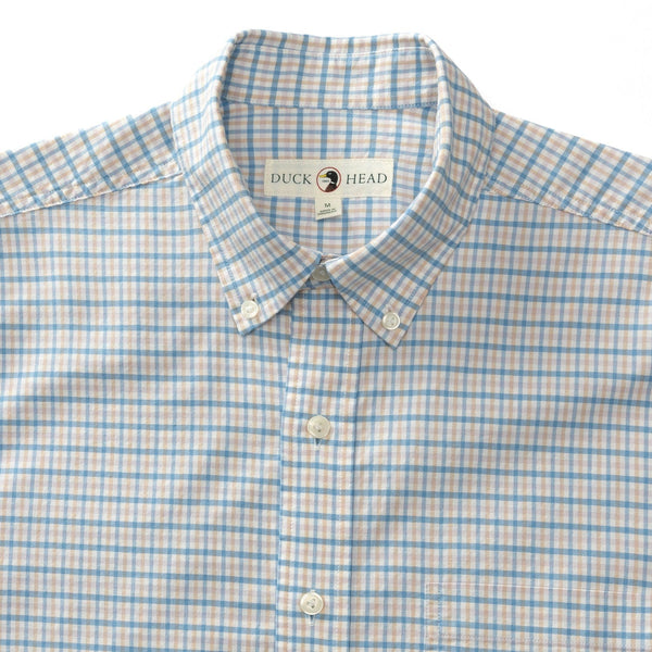 Duck Head Sport Shirts Cotton Oxford Sport Shirt - Sullivan Plaid - Lure Blue
