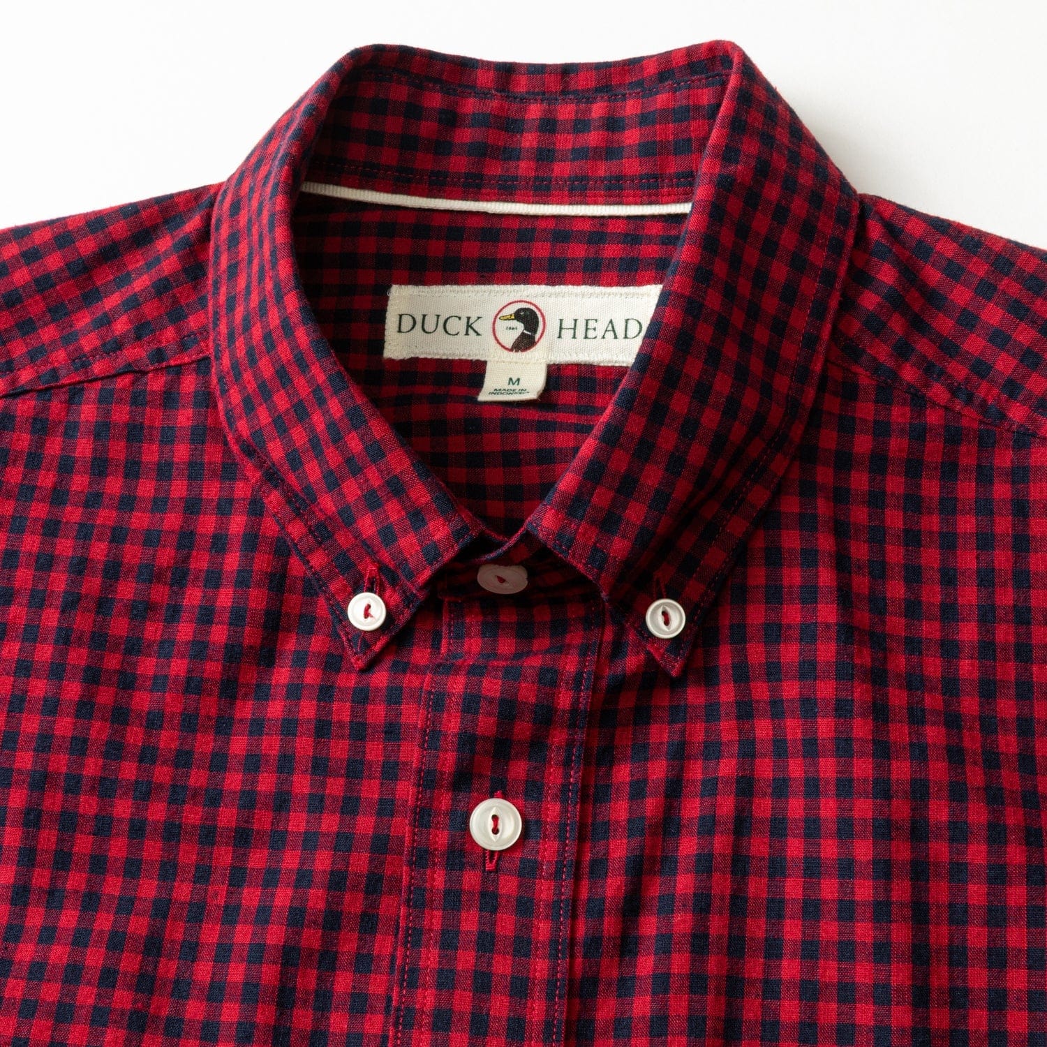 Duck Head Sport Shirts Cotton Slub Sport Shirt in Kimball Plaid