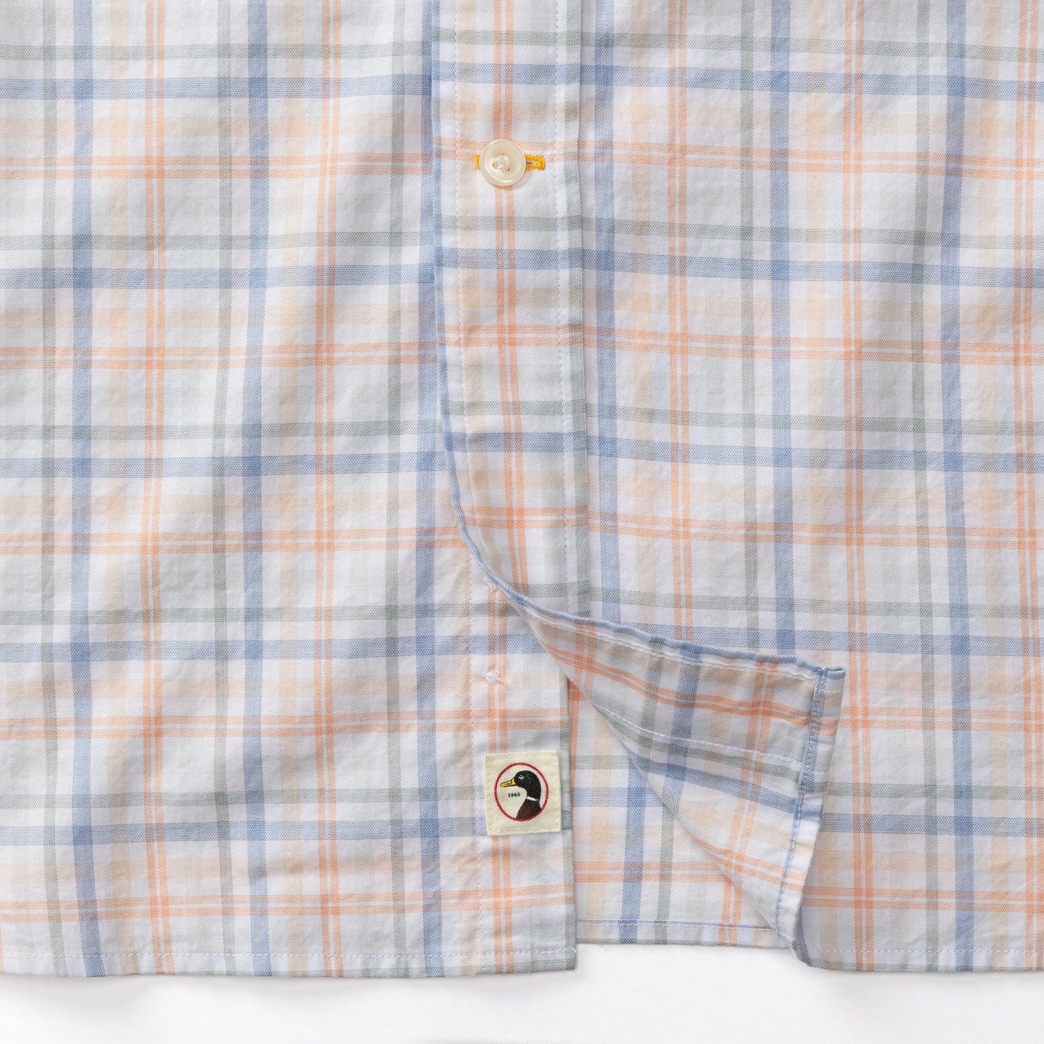 Duck Head Sport Shirts Cotton Twill Sport Shirt - Winston Plaid in Copper Tan