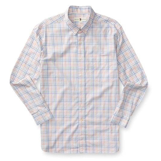 Duck Head Sport Shirts Cotton Twill Sport Shirt - Winston Plaid in Copper Tan