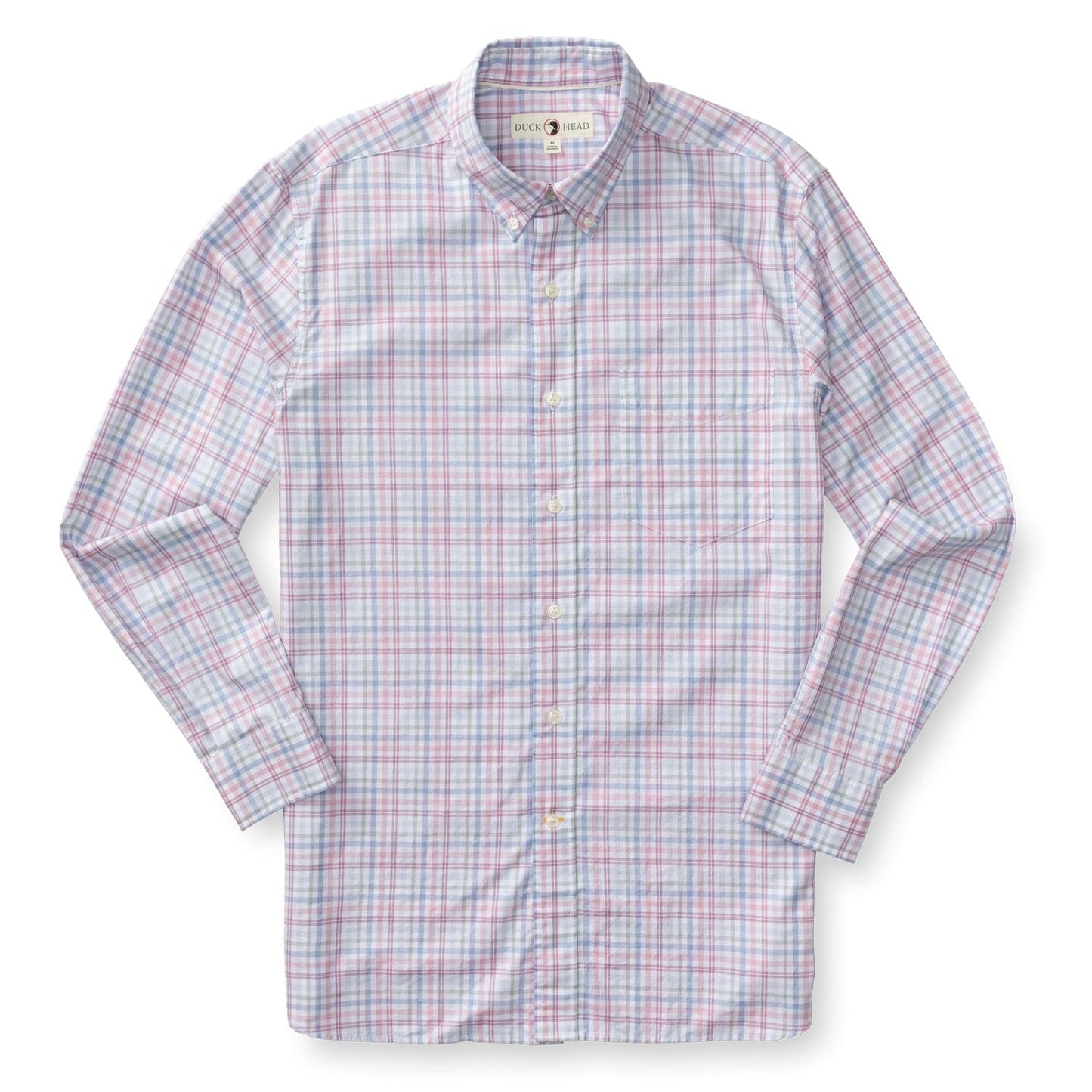 Duck Head Sport Shirts Cotton Twill Sport Shirt - Winston Plaid in Violet Quartz
