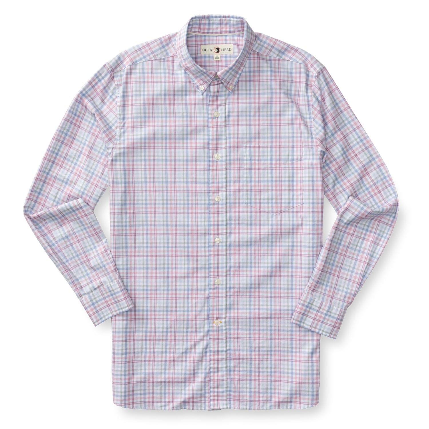 Duck Head Sport Shirts Cotton Twill Sport Shirt - Winston Plaid in Violet Quartz