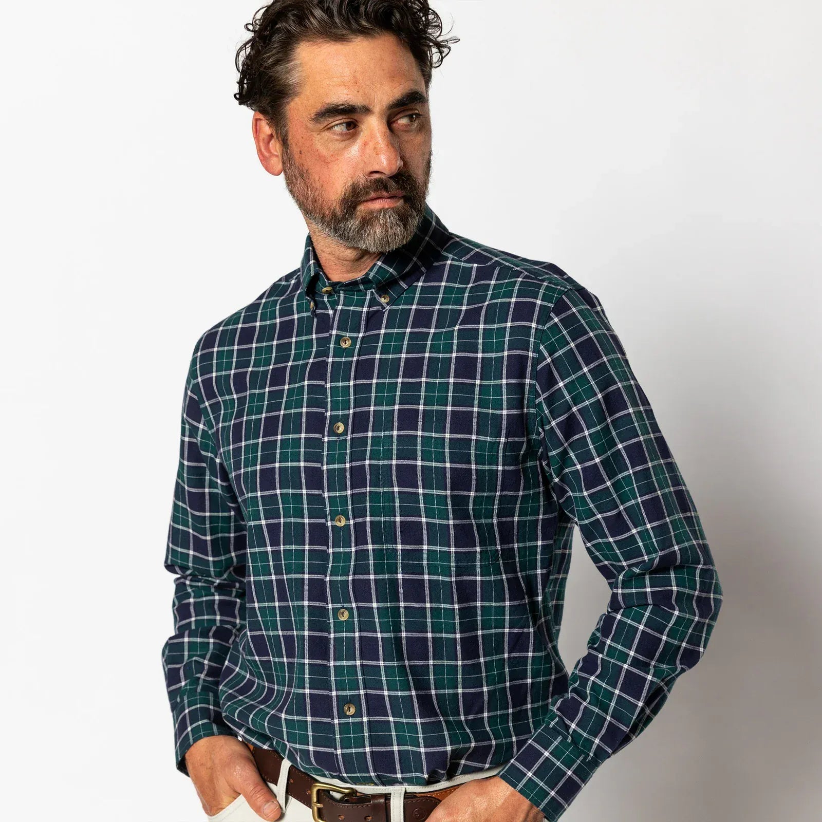 Duck Head Sport Shirts Cotton Wool Sport Shirt Pickens Plaid