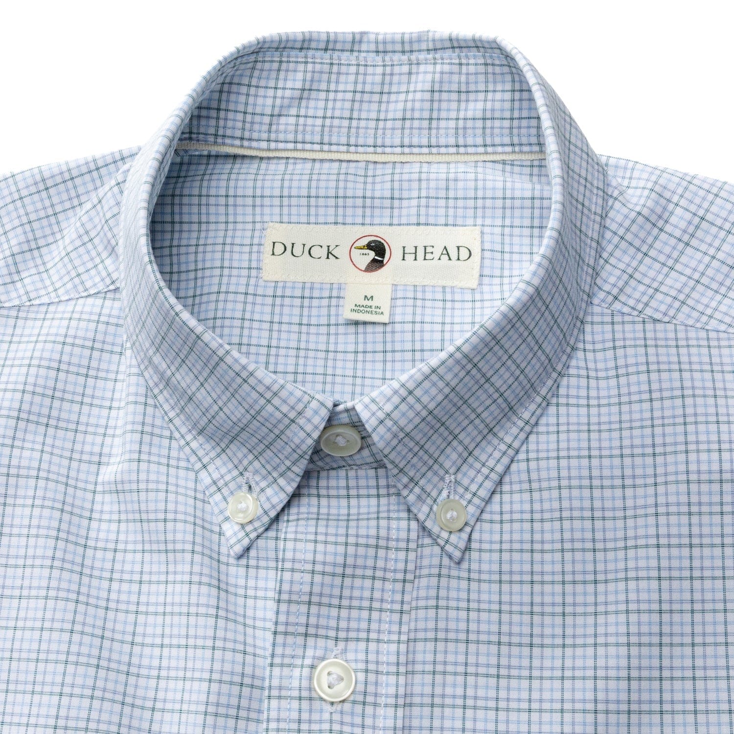 Duck Head Sport Shirts Joiner Plaid Performance Sport Shirt in Midnight Teal
