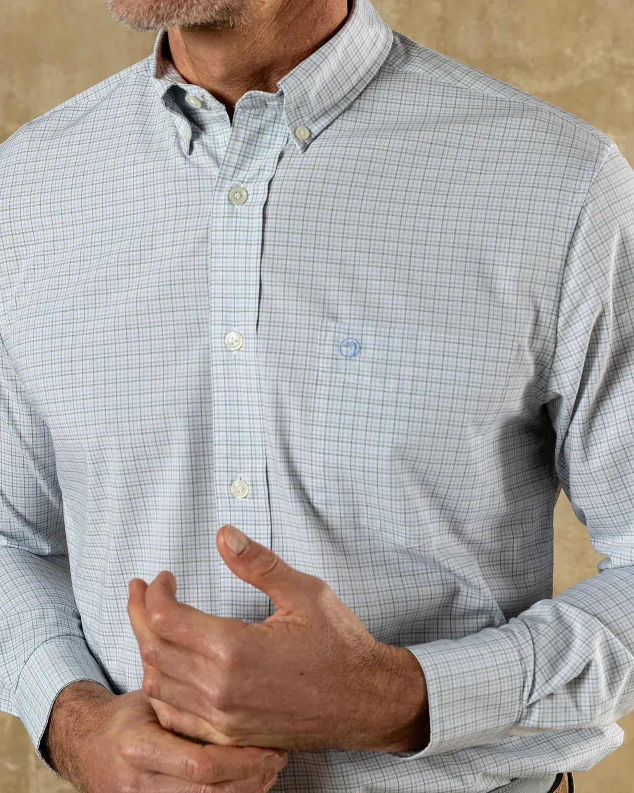 Duck Head Sport Shirts Joiner Plaid Performance Sport Shirt in Midnight Teal