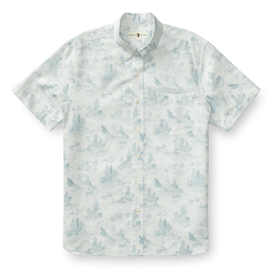 Duck Head Sport Shirts Linen Cotton Oxford Sport Shirt - Lakeview Toile