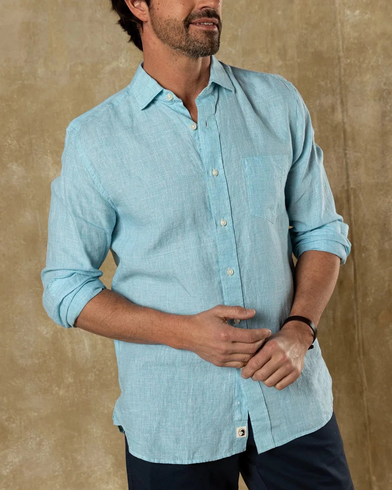 Duck Head Sport Shirts Linen Poplin Sport Shirt