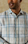 Duck Head Sport Shirts Linen Poplin Sport Shirt in Sandstone