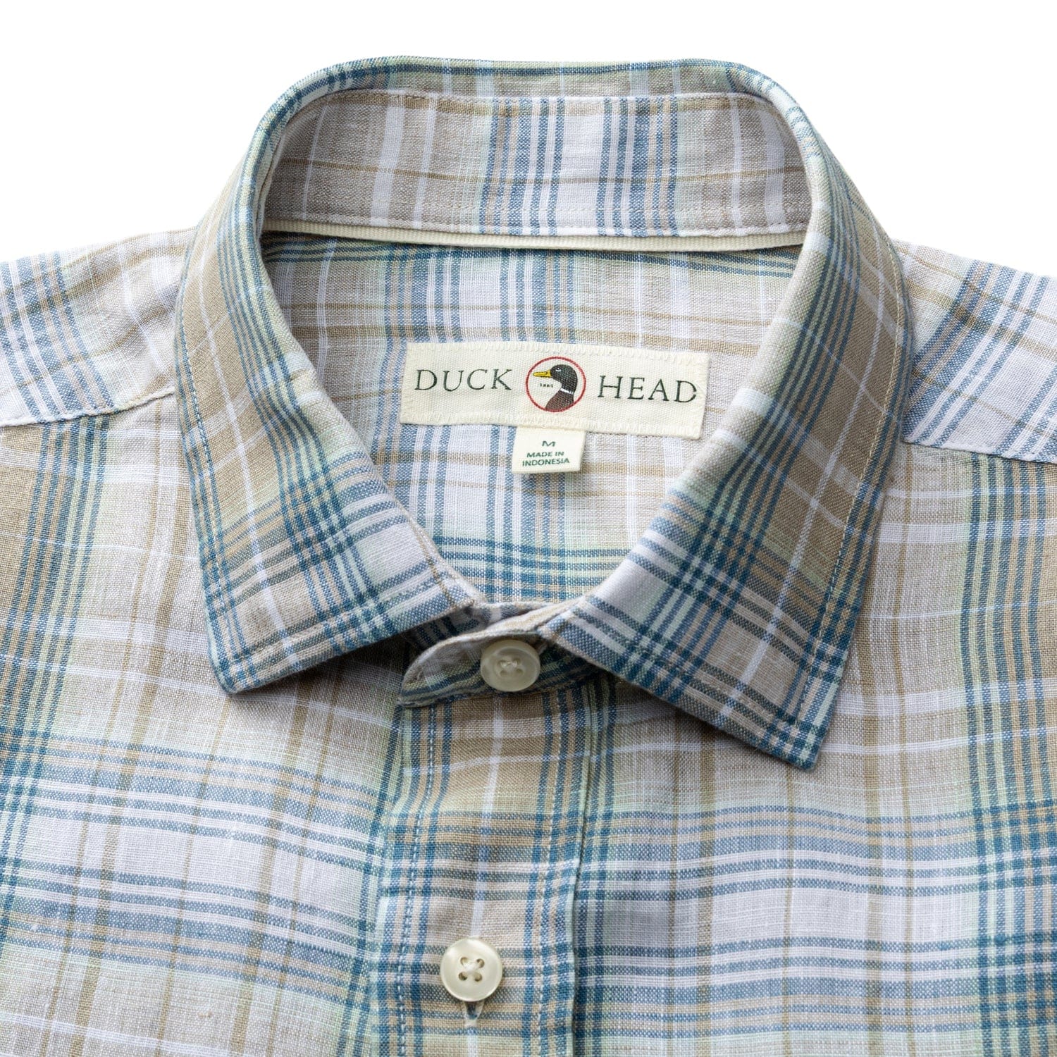 Duck Head Sport Shirts Linen Poplin Sport Shirt in Sandstone