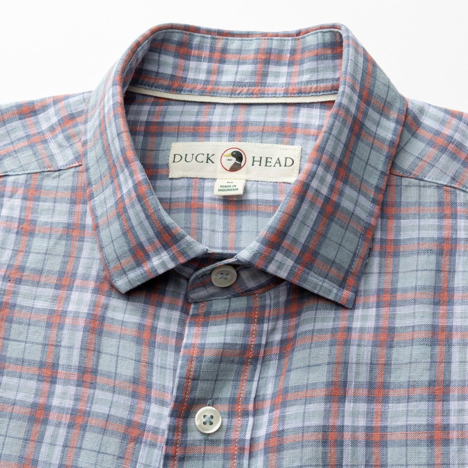 Duck Head Sport Shirts Linen Poplin Sport Shirt in Sky Blue