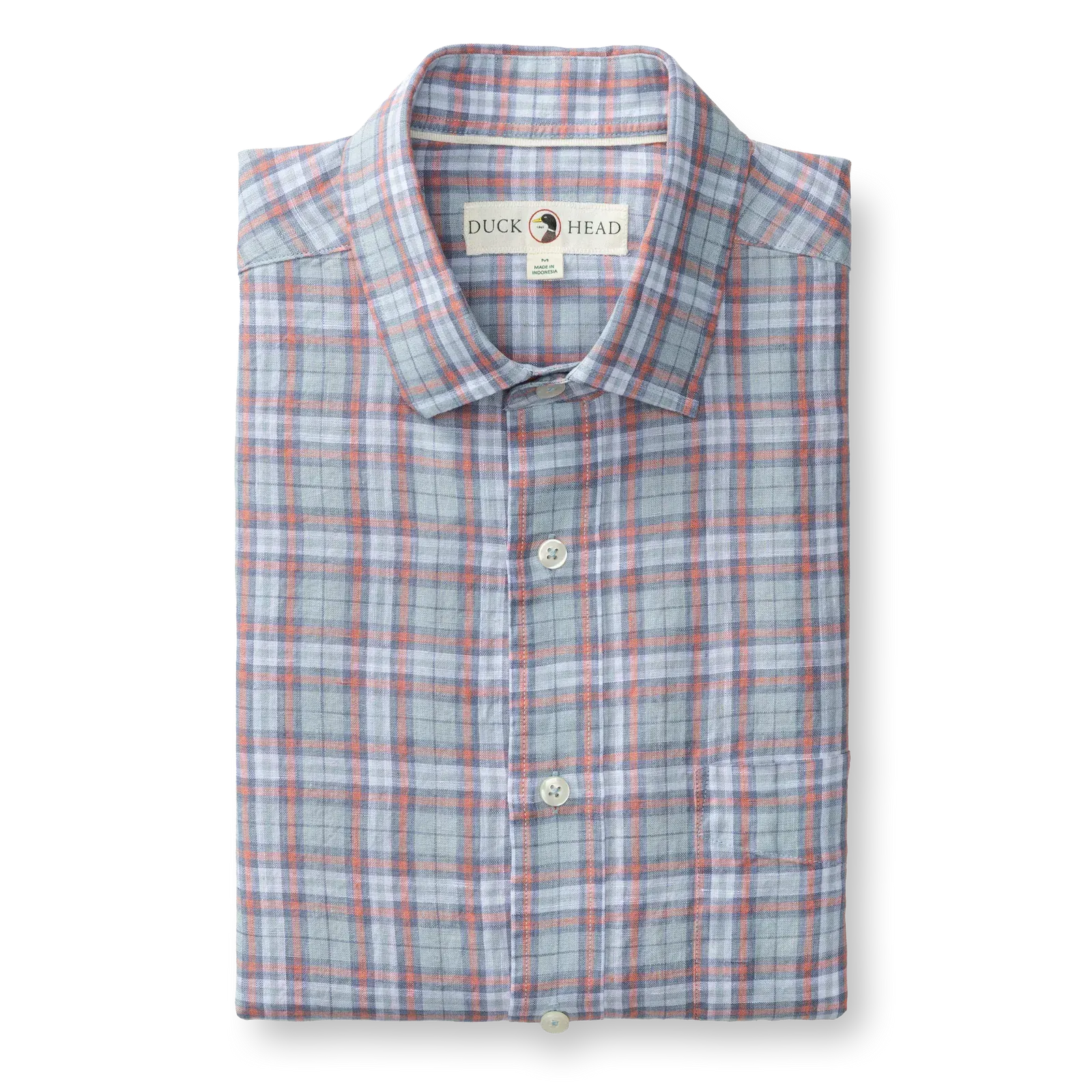 Duck Head Sport Shirts Linen Poplin Sport Shirt in Sky Blue