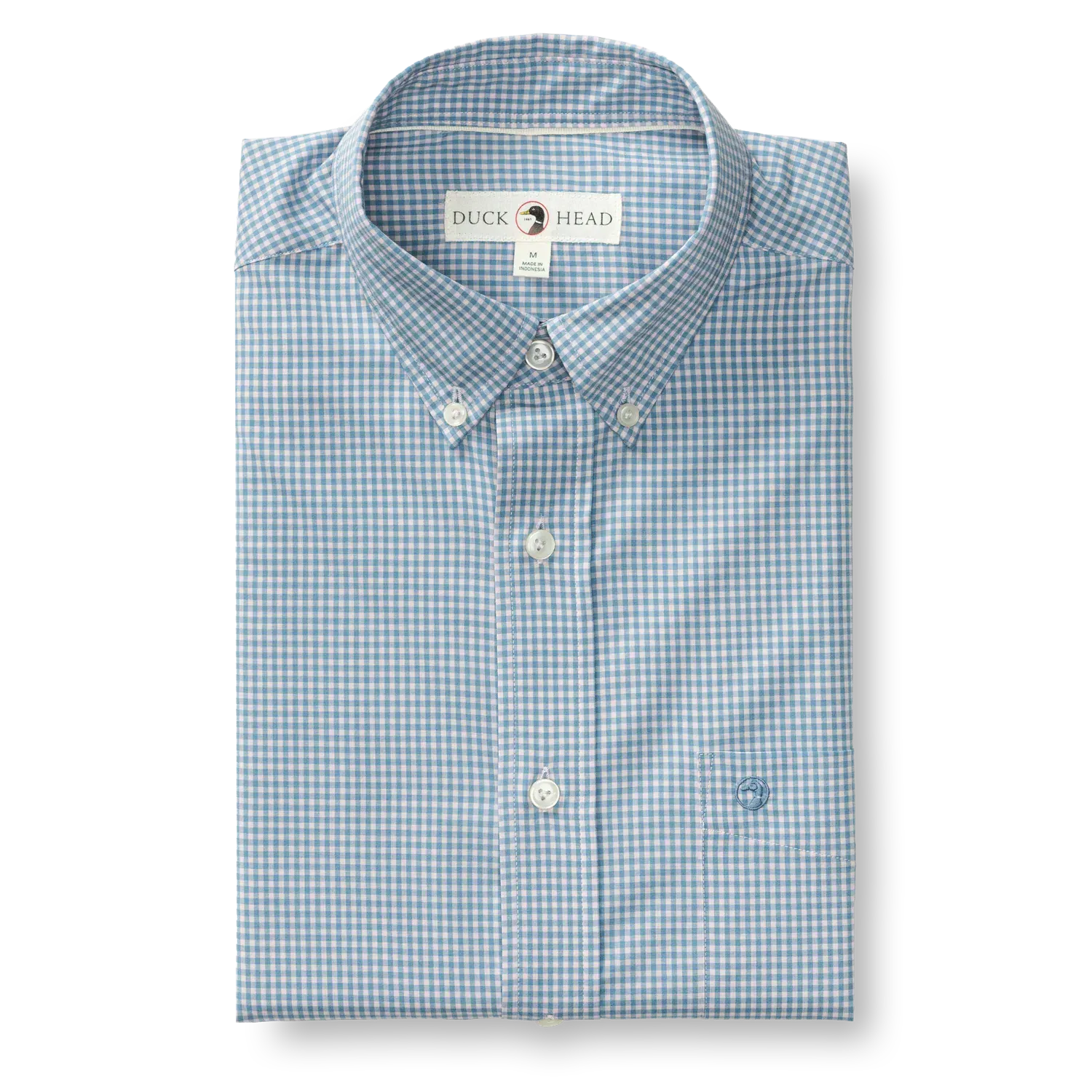 Duck Head Sport Shirts Lyle Gingham Performance Sport Shirt in Pale Pink