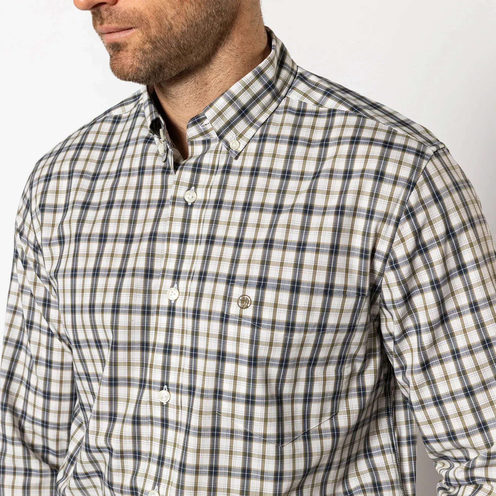 Duck Head Sport Shirts Performance Poplin Sport Shirt in Joplin Plaid