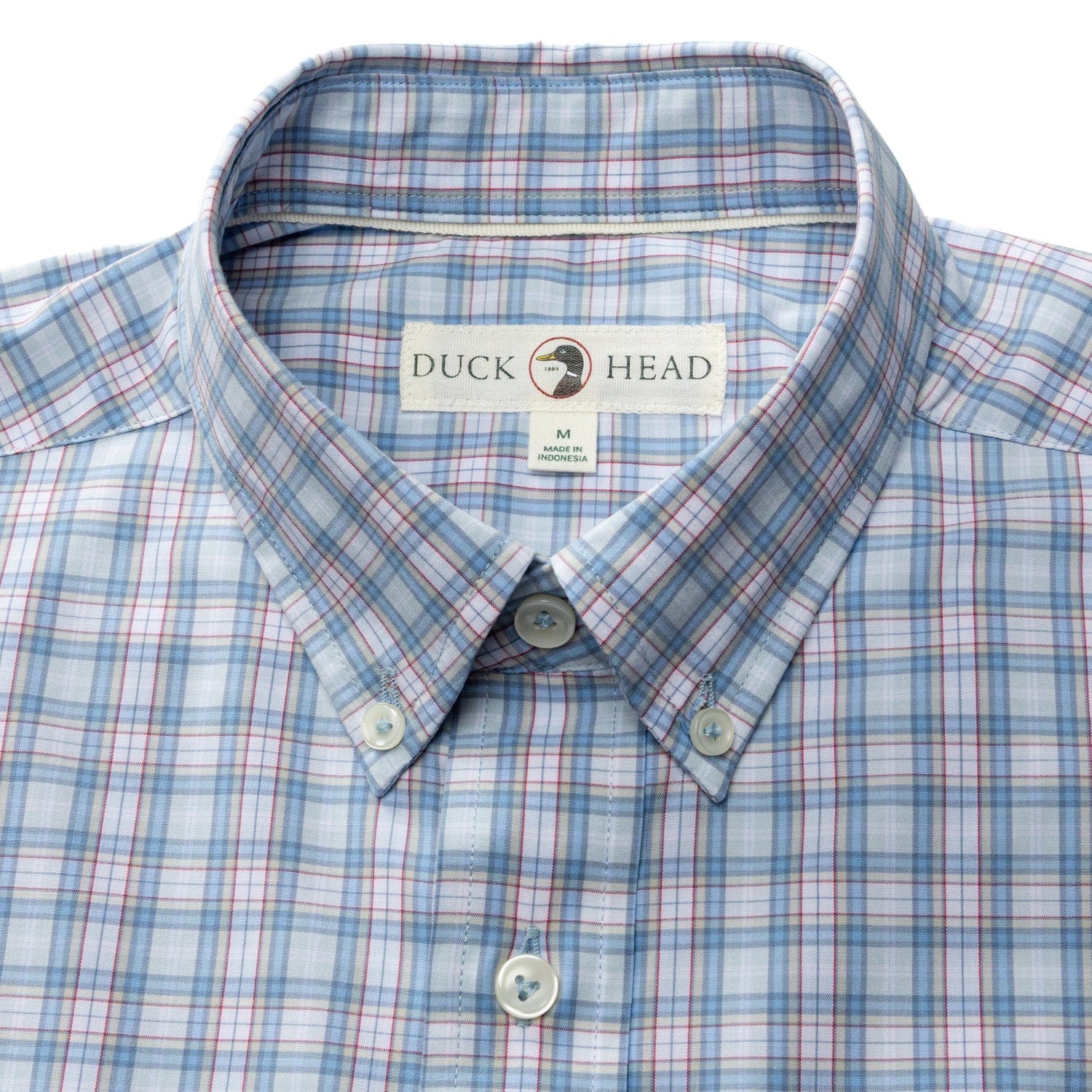 Duck Head Sport Shirts Performance Poplin Sport Shirt in Light Blue