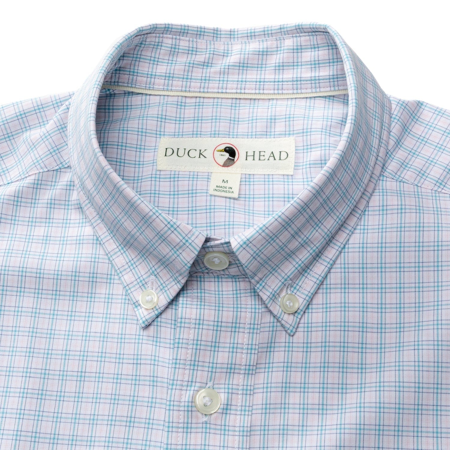 Duck Head Sport Shirts Performance Poplin Sport Shirt in Pale Pink