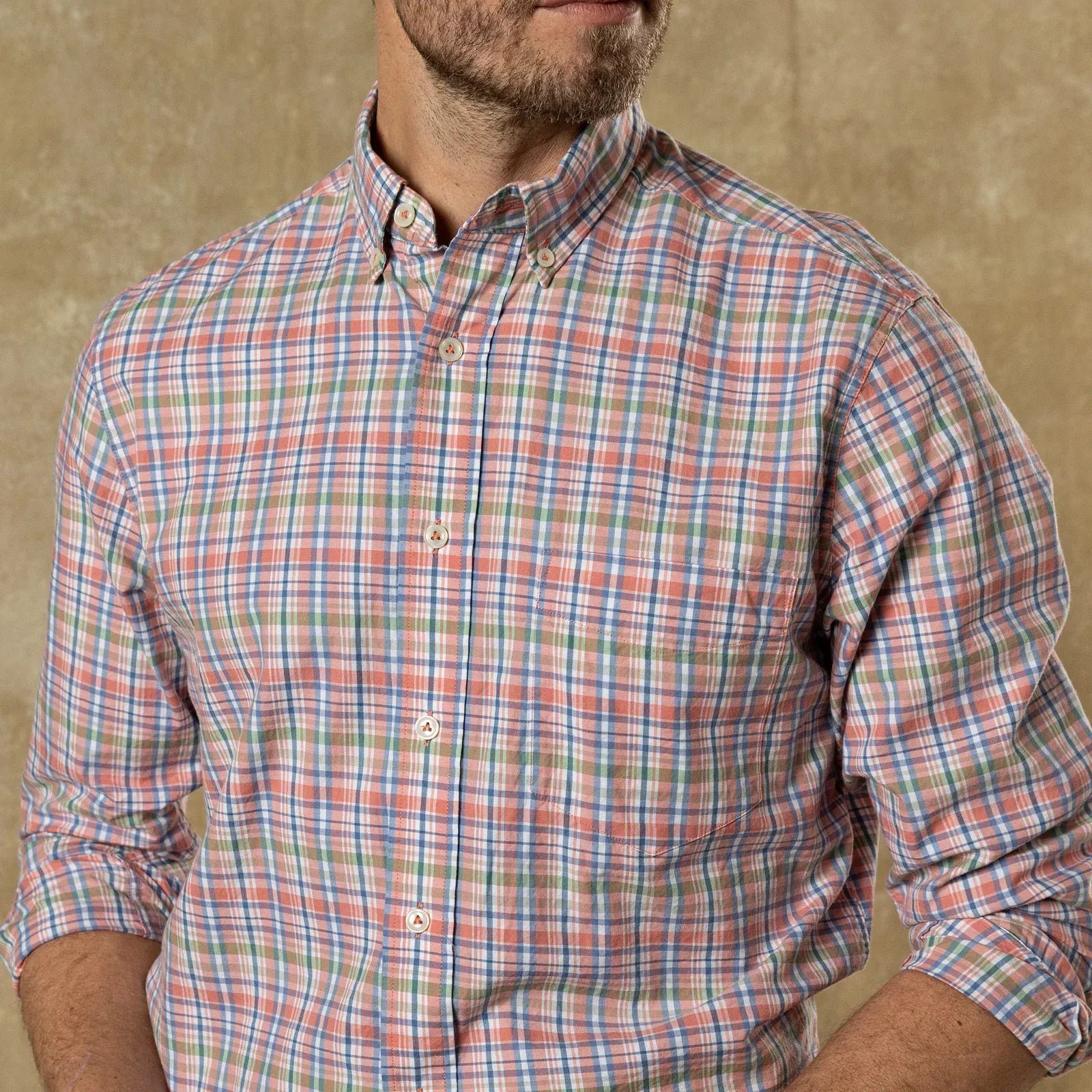 Duck Head Sport Shirts Pratt Plaid Cotton Twill Sport Shirt