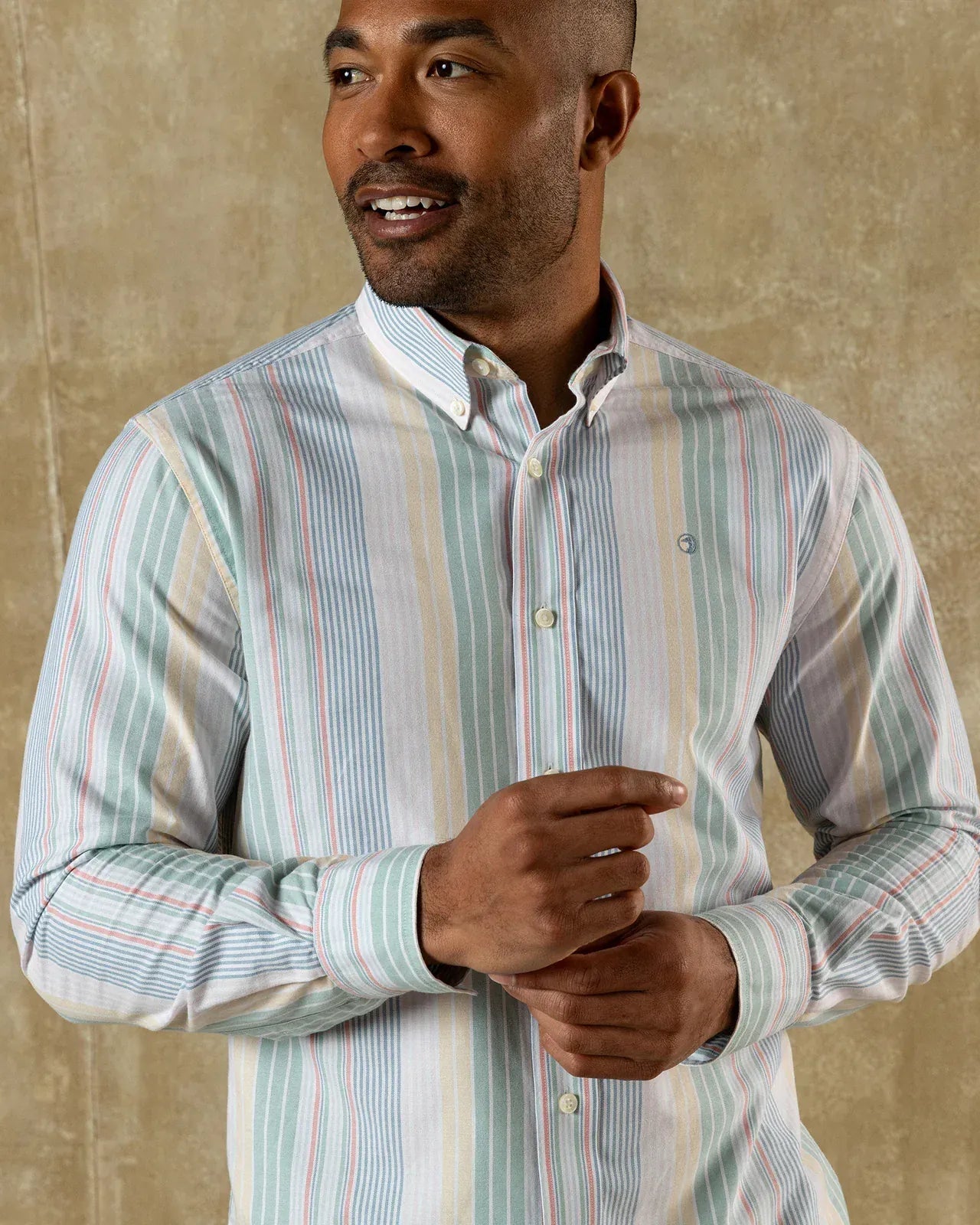 Duck Head Sport Shirts Prescott Stripe Cotton Oxford Sport Shirt