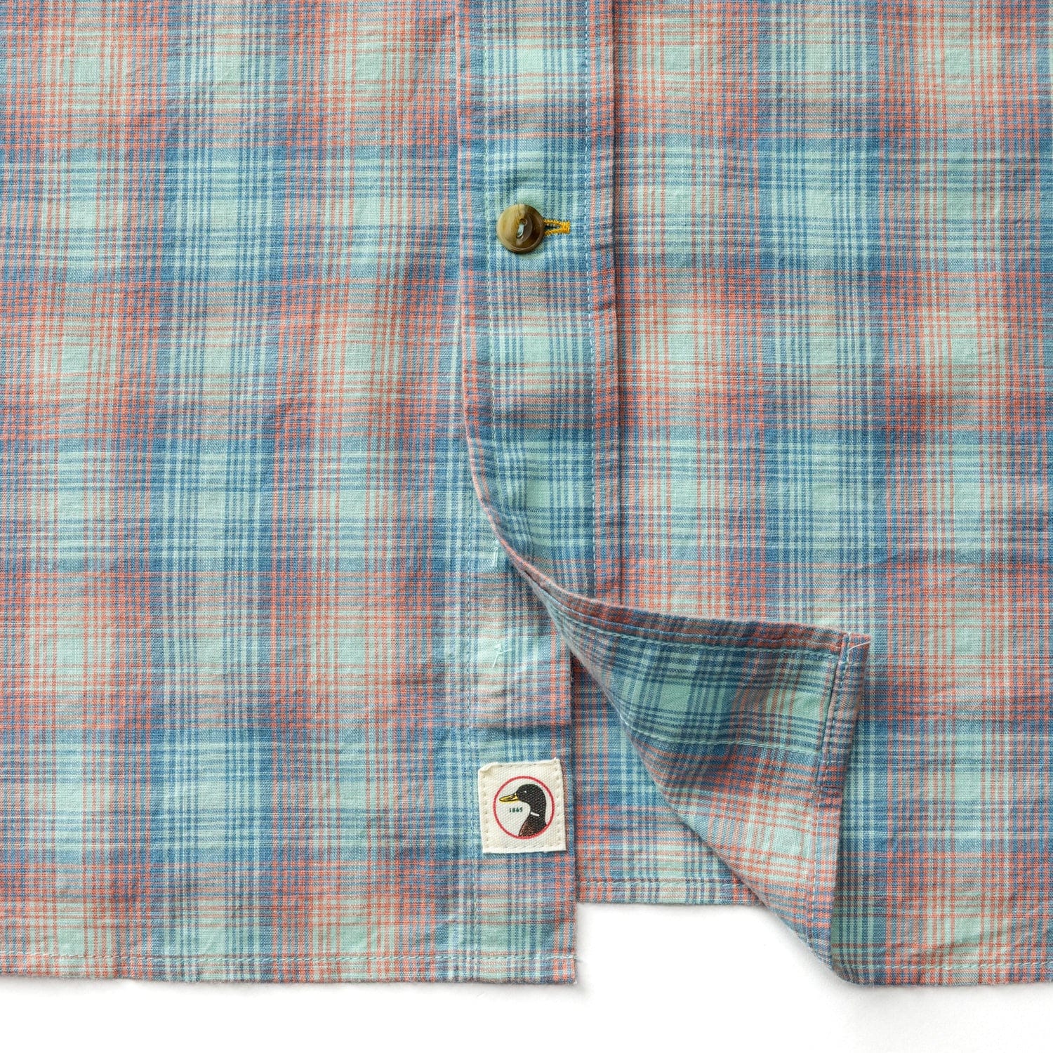Duck Head Sport Shirts Vernon Plaid Cotton Slub Sport Shirt
