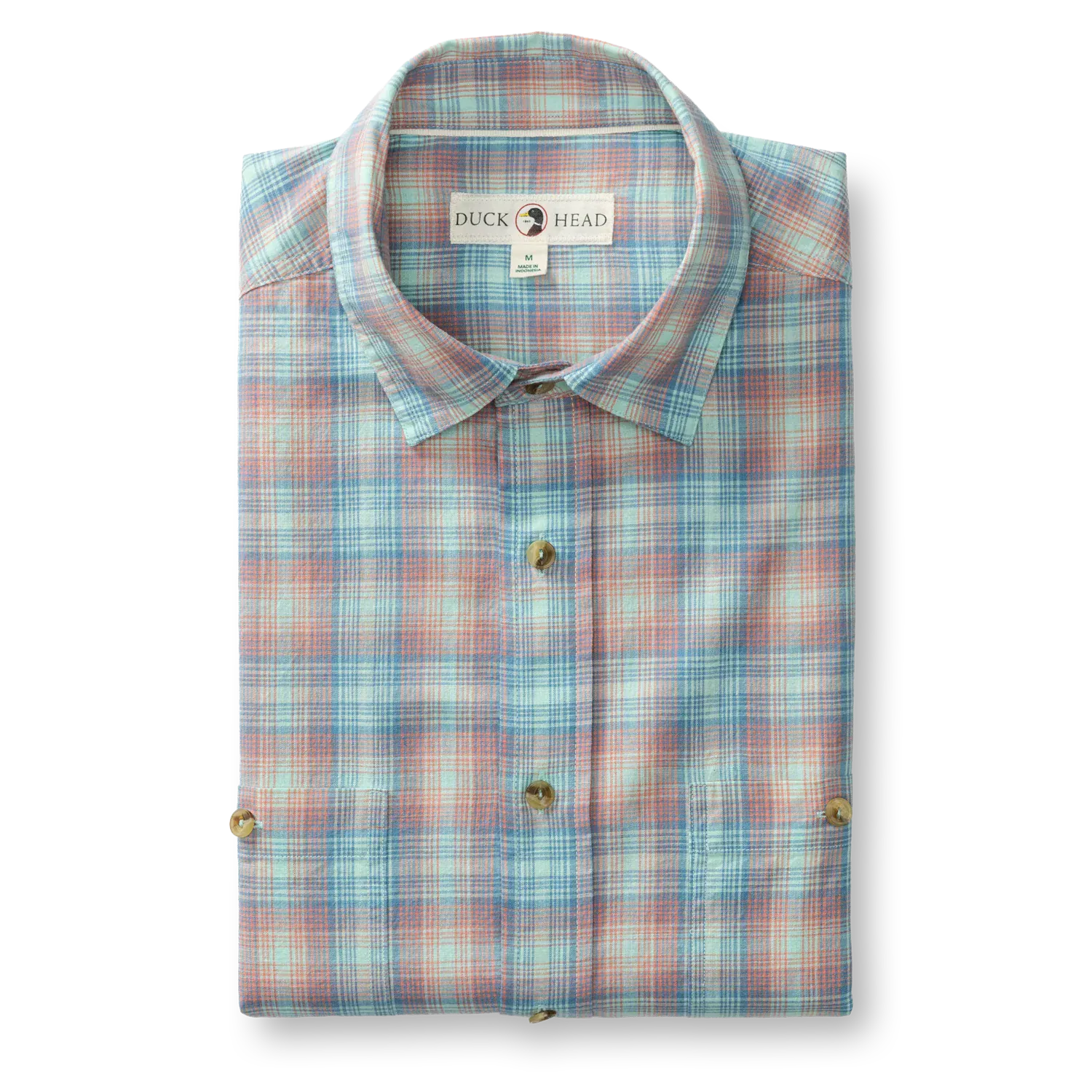 Duck Head Sport Shirts Vernon Plaid Cotton Slub Sport Shirt