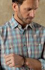 Duck Head Sport Shirts Vernon Plaid Cotton Slub Sport Shirt