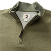 Duck Head Sweaters Bearing Pique 1/4 Zip Pullover- Dark Moss