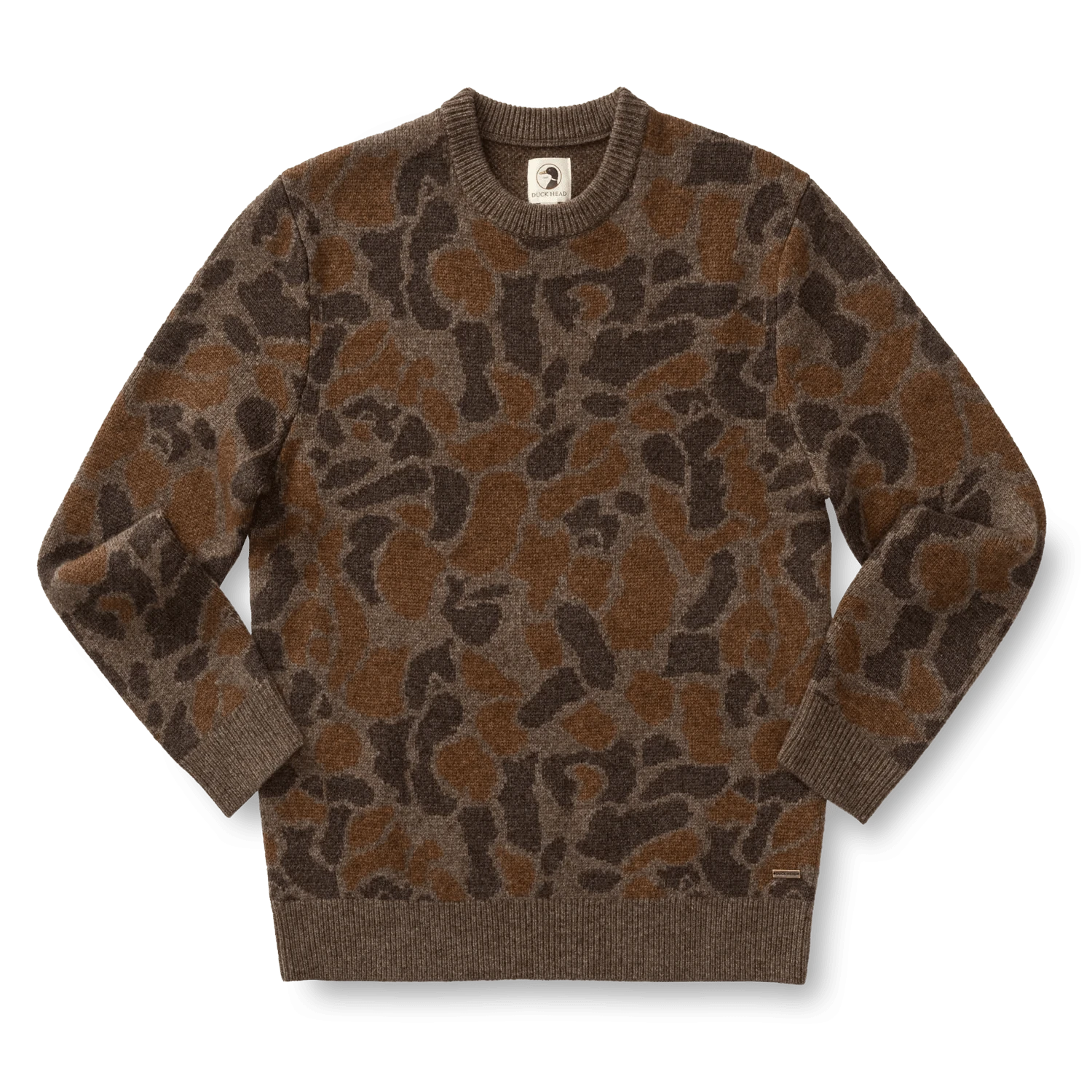 Duck Head Sweaters Camo Intarsia Crewneck Sweater