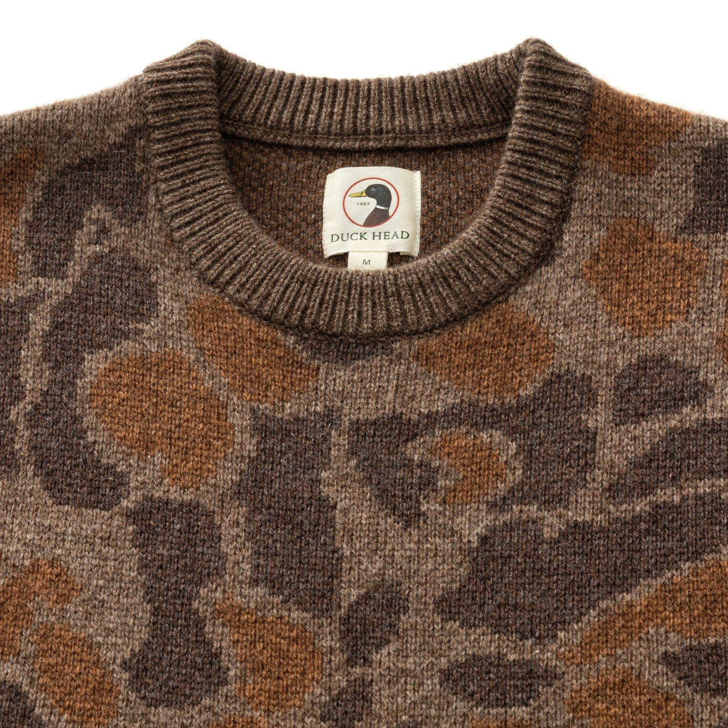 Duck Head Sweaters Camo Intarsia Crewneck Sweater