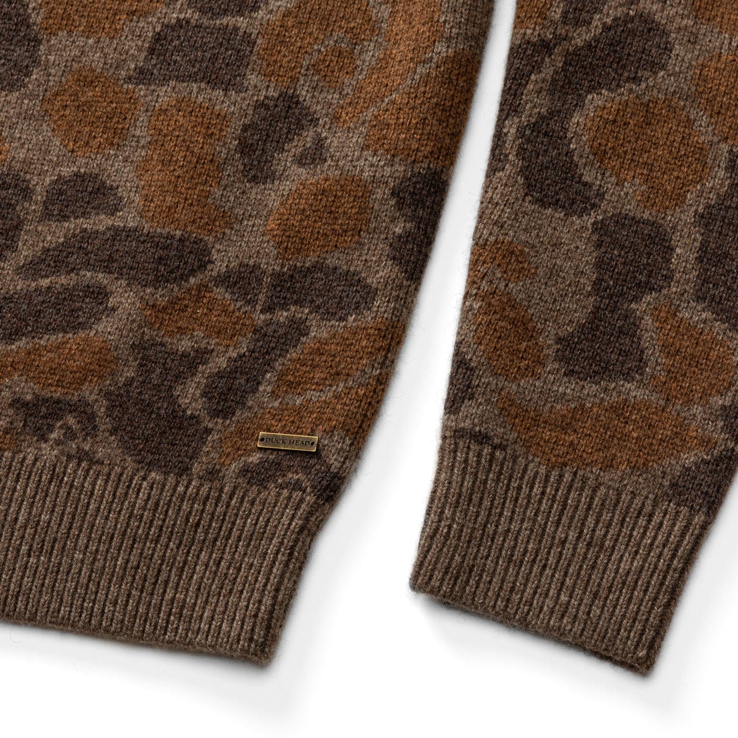 Duck Head Sweaters Camo Intarsia Crewneck Sweater