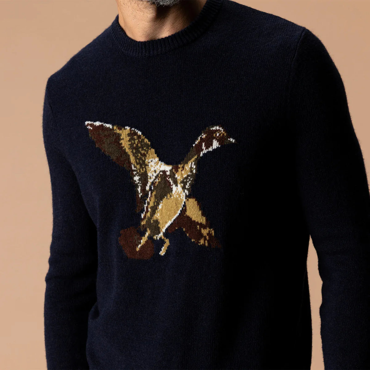 Duck Head Sweaters Flying Wood Duck Merino Intarsia Crewneck Sweater