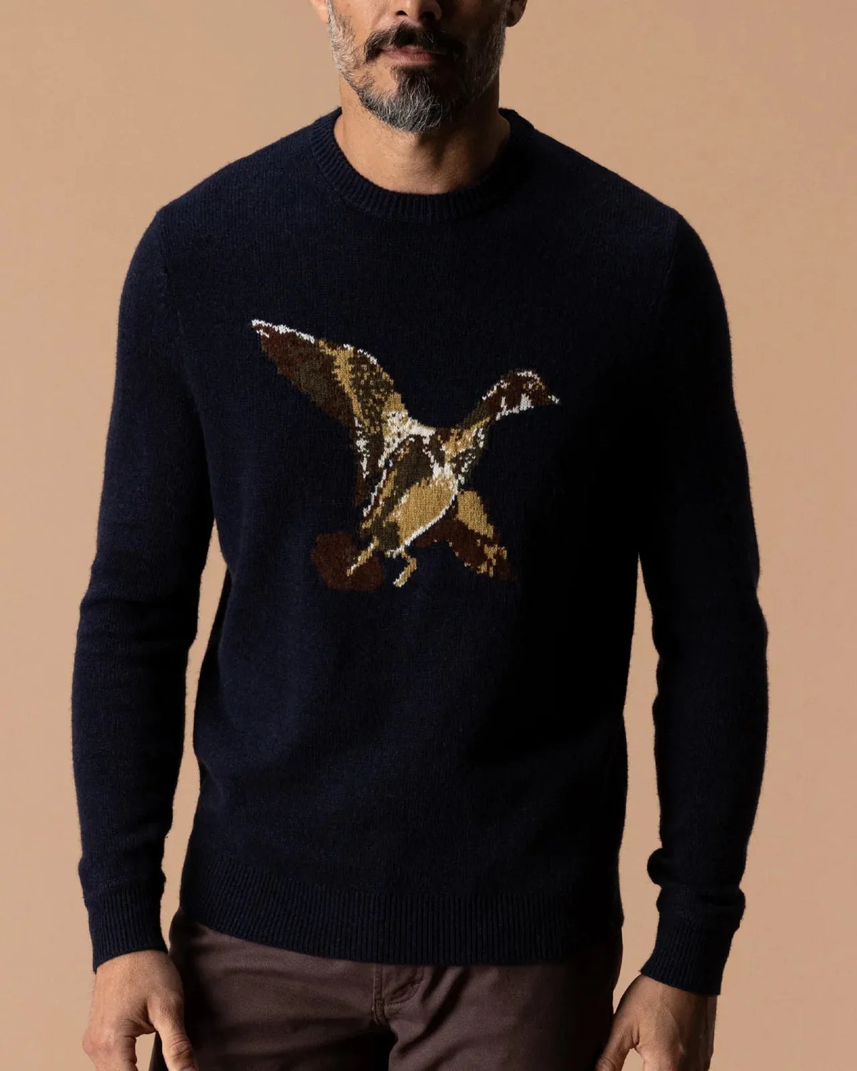 Duck Head Sweaters Flying Wood Duck Merino Intarsia Crewneck Sweater