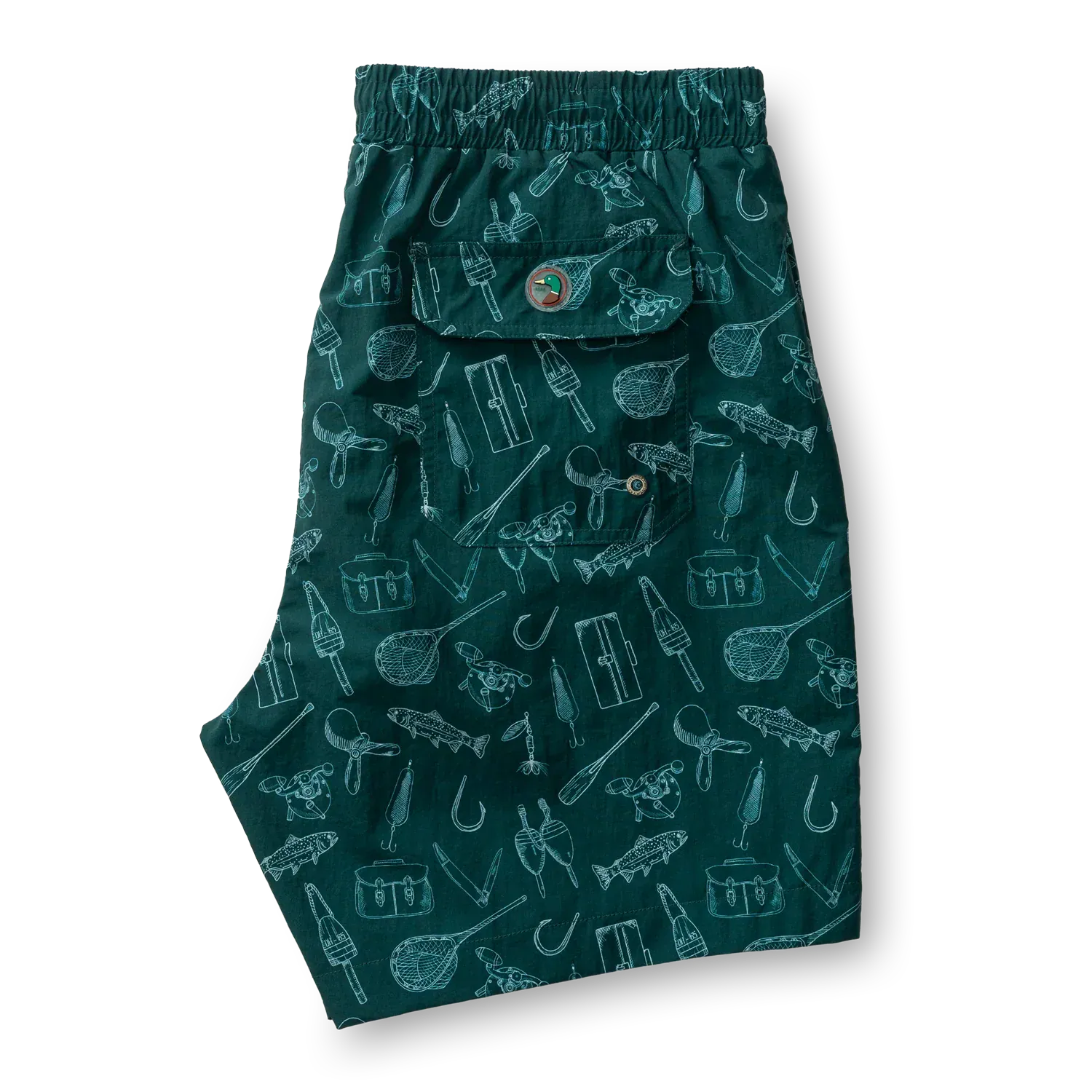 Duck Head Swimwear 6" Sailport Swim Short in Midnight Teal
