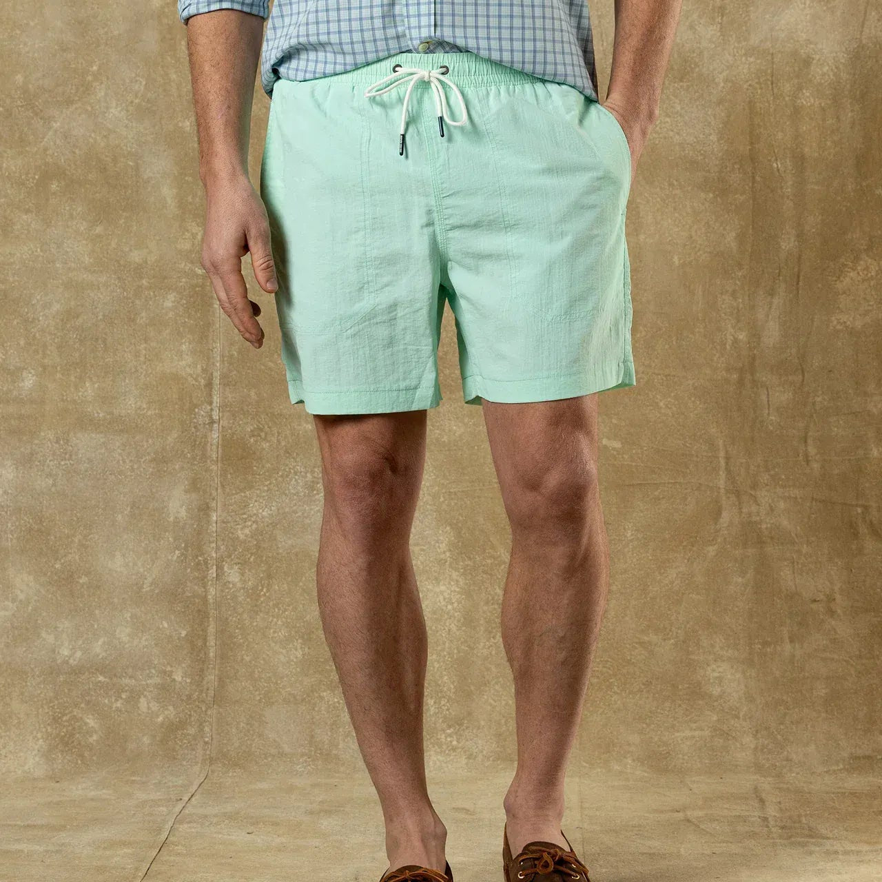 Duck Head Swimwear 6" Sailport Swim Short in Seafoam Green