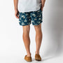 Duck Head Swimwear Print Sailport Swim Short 6" - Dark Indigo