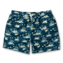 Duck Head Swimwear Print Sailport Swim Short 6" - Dark Indigo