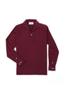 Edward Armah Polos BURGUNDY / S Long Sleeve Tailored Polo