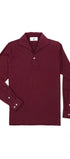 Edward Armah Polos BURGUNDY / S Long Sleeve Tailored Polo