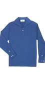 Edward Armah Polos DARK ROYAL / S Long Sleeve Tailored Polo