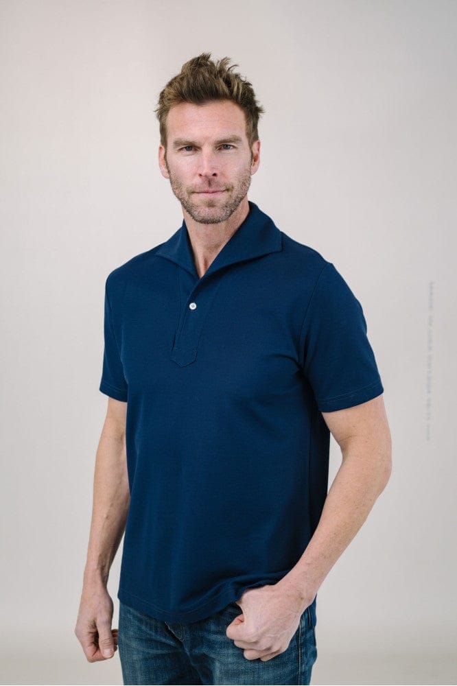 Edward Armah Polos NAVY / S Short Sleeve Tailored Polo