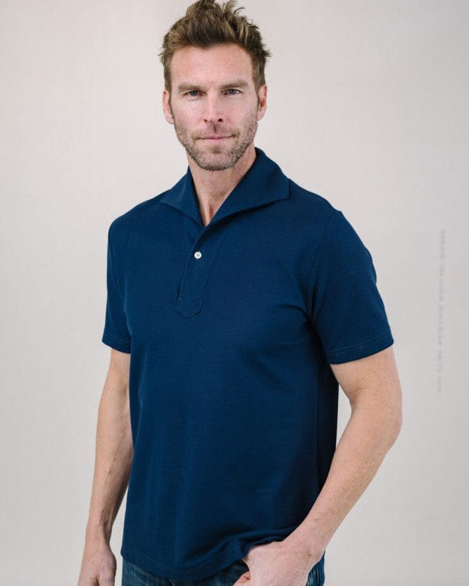 Edward Armah Polos NAVY / S Short Sleeve Tailored Polo