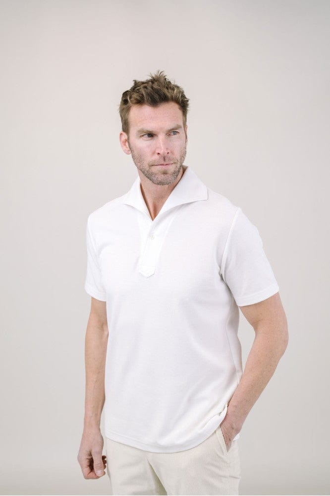Edward Armah Polos WHITE / S Short Sleeve Tailored Polo