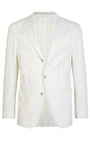 Eleventy Milano Sport Coats Double Stripe Soft Single-Breasted Jacket - Cream